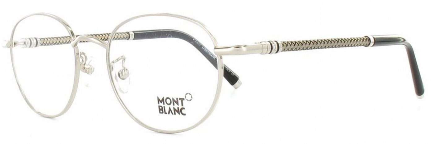 MONT BLANC MB 392 012 Gunmetal Round Eyeglasses Frames Size 51 