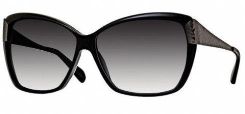 Oliver Peoples "Ingenue" Bk Glossy Black Grey Sunglasses 
