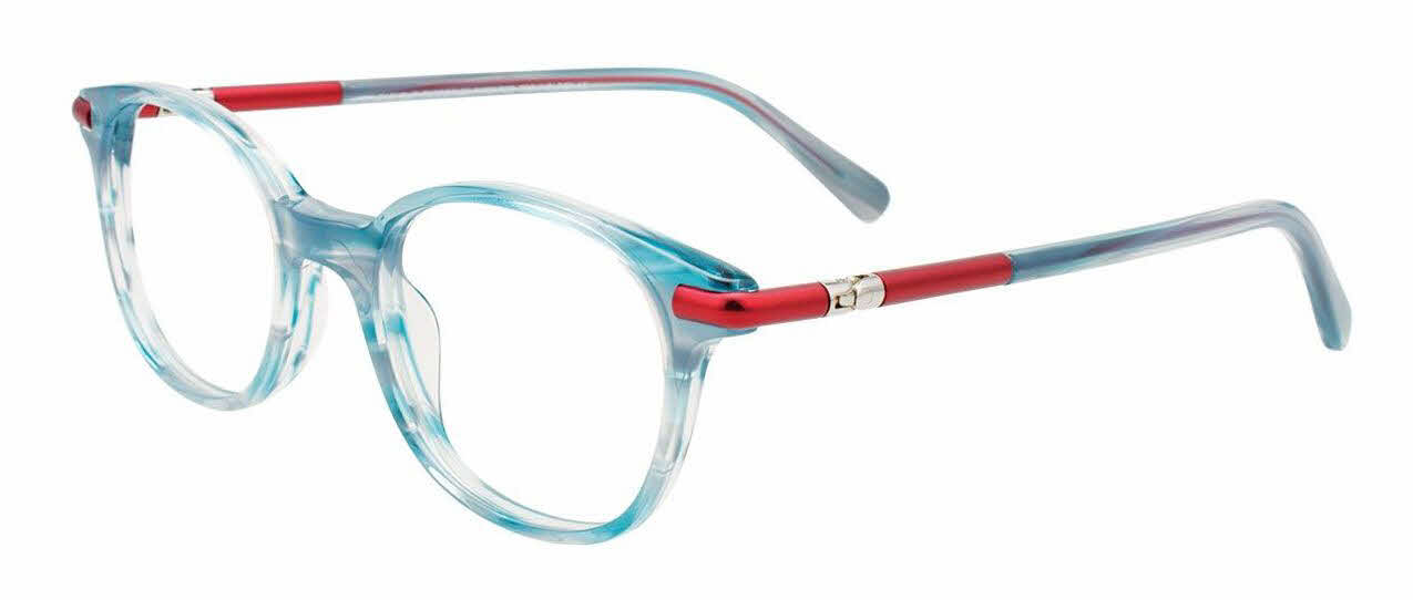 EASY CLIP 649 KIDS NO CLIPON LENS TEALSTRIPEDRED060