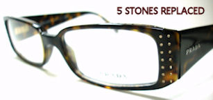 Example of Completed Crystal Replacement Work at EyeglassesDepot.com