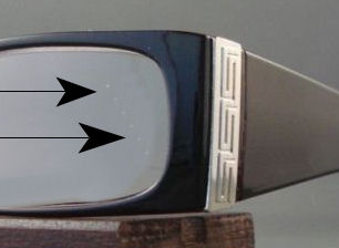 Example of pebble scratches work done by EyeglassesDepot.com